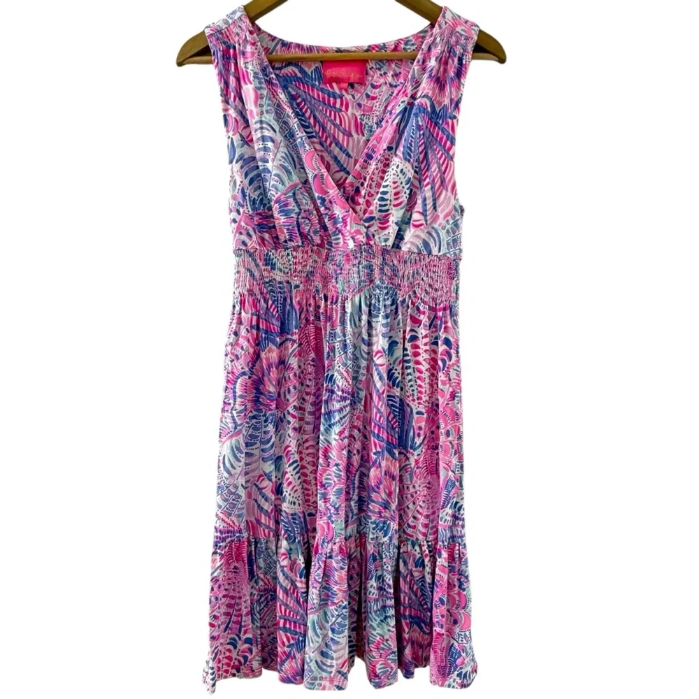 Lilly Pulitzer Vivette Resort Sleeveless Pink Dress Medium - Picture 1 of 7